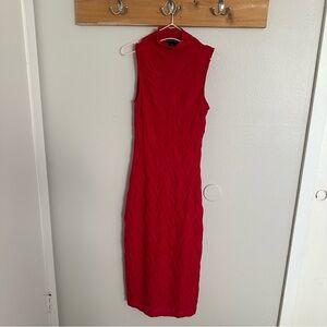 Statement Red Sleeveless Dress